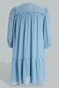 Redtag-Lt-Blue-Chiffon-L/S-Dress-Dresses-Senior-Girls-9 to 14 Years