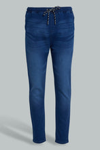 تنزيل الصورة على معرض الصور، Redtag-Mid-Wash-Knit-Denim-Jogger-Colour:Indigo,-Filter:Men&#39;s-Clothing,-Men-Jeans,-New-In,-New-In-Men,-Non-Sale,-S22B,-Section:Men-Men&#39;s-
