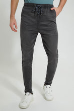 Load image into Gallery viewer, Redtag-Charcoal-Knit-Denim-Jogger-Colour:Charcoal,-Filter:Men&#39;s-Clothing,-Men-Jeans,-New-In,-New-In-Men,-Non-Sale,-S22B,-Section:Men-Men&#39;s-
