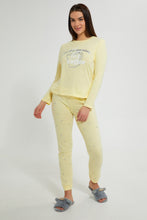 Load image into Gallery viewer, Redtag-Yellow-In-The-Morning-Printed-Pyjama-Set-Pyjama-Sets-Women's-
