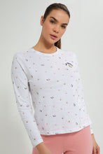 Load image into Gallery viewer, Redtag-White-Printed-Pyjama-Set-Pyjama-Sets-Women's-
