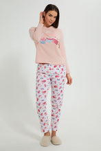 Load image into Gallery viewer, Redtag-Pink-Printed-Pyjama-Set-Pyjama-Sets-Women's-
