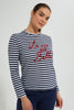 Redtag-White/Navy-Stripe-Printed-Pyjama-Set-Pyjama-Sets-Women's-