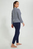 Redtag-White/Navy-Stripe-Printed-Pyjama-Set-Pyjama-Sets-Women's-
