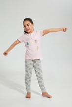 Load image into Gallery viewer, Redtag-Pink-Cupcake-Print-Nightsuit-With-Cuff-Bottom-Colour:Pink,-Filter:Girls-(2-to-8-Yrs),-Girls-Pyjama-Sets,-New-In,-New-In-GIR,-Non-Sale,-S22B,-Section:Kidswear-Girls-2 to 8 Years
