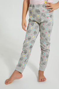 Redtag-Pink-Cupcake-Print-Nightsuit-With-Cuff-Bottom-Colour:Pink,-Filter:Girls-(2-to-8-Yrs),-Girls-Pyjama-Sets,-New-In,-New-In-GIR,-Non-Sale,-S22B,-Section:Kidswear-Girls-2 to 8 Years