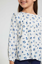 Load image into Gallery viewer, Redtag-White-Aop-Long-Sleeve-Blouse-Blouses-Girls-2 to 8 Years
