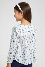 Load image into Gallery viewer, Redtag-White-Aop-Long-Sleeve-Blouse-Blouses-Girls-2 to 8 Years

