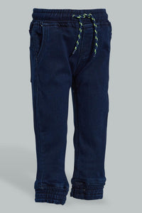 Redtag-Light-Wash-Knit-Denim-Jeans-Slim-Fit-Infant-Boys-3 to 24 Months