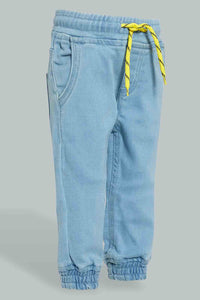 Redtag-Dark-Wash-Knit-Denim-Jeans-Slim-Fit-Infant-Boys-3 to 24 Months