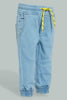 Redtag-Dark-Wash-Knit-Denim-Jeans-Slim-Fit-Infant-Boys-3 to 24 Months