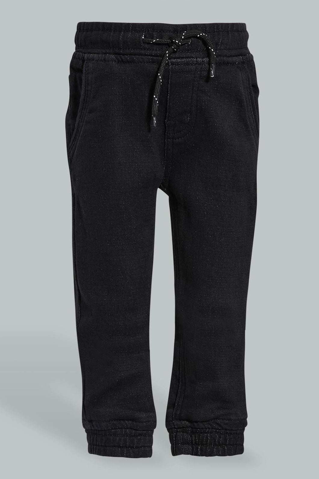 Redtag-Black-Wash-Knit-Denim-Jeans-Slim-Fit-Infant-Boys-3 to 24 Months