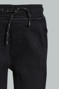 Redtag-Black-Wash-Knit-Denim-Jeans-Slim-Fit-Infant-Boys-3 to 24 Months