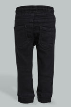 Load image into Gallery viewer, Redtag-Black-Wash-Knit-Denim-Jeans-Slim-Fit-Infant-Boys-3 to 24 Months
