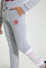 تنزيل الصورة على معرض الصور، Redtag-Grey-Captain-America-Active-Pant-Joggers-Senior-Boys-9 to 14 Years
