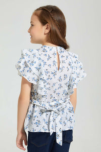 Redtag-White-Printed-Blouse-Colour:White,-Filter:Girls-(2-to-8-Yrs),-Girls-Blouses,-New-In,-New-In-GIR,-Non-Sale,-S22B,-Section:Kidswear-Girls-2 to 8 Years