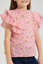 Load image into Gallery viewer, Redtag-Light-Blue-Printed-Blouse-Colour:Blue,-Filter:Girls-(2-to-8-Yrs),-Girls-Blouses,-New-In,-New-In-GIR,-Non-Sale,-S22B,-Section:Kidswear-Girls-2 to 8 Years
