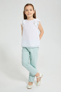 Redtag-White-Textured-Blouse-Colour:White,-Filter:Girls-(2-to-8-Yrs),-Girls-Blouses,-New-In,-New-In-GIR,-Non-Sale,-S22B,-Section:Kidswear-Girls-2 to 8 Years