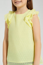 Load image into Gallery viewer, Redtag-Yellow-Textured-Blouse-Colour:Yellow,-Filter:Girls-(2-to-8-Yrs),-Girls-Blouses,-New-In,-New-In-GIR,-Non-Sale,-S22B,-Section:Kidswear-Girls-2 to 8 Years
