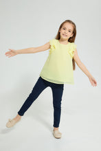 Load image into Gallery viewer, Redtag-Yellow-Textured-Blouse-Colour:Yellow,-Filter:Girls-(2-to-8-Yrs),-Girls-Blouses,-New-In,-New-In-GIR,-Non-Sale,-S22B,-Section:Kidswear-Girls-2 to 8 Years
