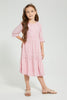 Redtag-Pink-Shifli-Tiered-Dress-Dresses-Girls-2 to 8 Years