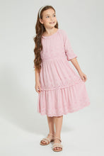 تنزيل الصورة على معرض الصور، Redtag-Pink-Shifli-Tiered-Dress-Dresses-Girls-2 to 8 Years
