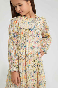 Redtag-Assorted-Printed-Shirt-Dress-Dresses-Girls-2 to 8 Years