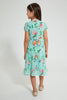 Redtag-Green-Printed-Maxi-Dress-Dresses-Girls-2 to 8 Years