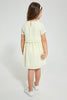 Redtag-Yellow-Knot-Dress-Dresses-Girls-2 to 8 Years