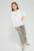 Redtag-White-Tie-Knot-Neckline-Blouse-Blouses-Girls-2 to 8 Years