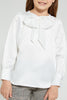 Redtag-White-Tie-Knot-Neckline-Blouse-Blouses-Girls-2 to 8 Years