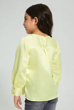 تنزيل الصورة على معرض الصور، Redtag-Yellow-Tie-Knot-Neckline-Blouse-Blouses-Girls-2 to 8 Years
