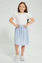 Load image into Gallery viewer, Redtag-White-Embroideredelished-Collared-Shirt-Blouse-Colour:White,-Filter:Girls-(2-to-8-Yrs),-Girls-Blouses,-New-In,-New-In-GIR,-Non-Sale,-S22B,-Section:Kidswear-Girls-2 to 8 Years
