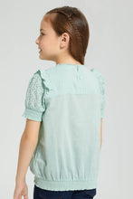 Load image into Gallery viewer, Redtag-Mint-Shifli-Blouse-Colour:Mint,-Filter:Girls-(2-to-8-Yrs),-Girls-Blouses,-New-In,-New-In-GIR,-Non-Sale,-S22B,-Section:Kidswear-Girls-2 to 8 Years
