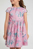 Redtag-Pink-Aop-Front-Pleat-Dress-Dresses-Girls-2 to 8 Years
