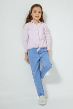 Load image into Gallery viewer, Redtag-Stripe-Blouse-Colour:Pink,-Filter:Girls-(2-to-8-Yrs),-Girls-Blouses,-New-In,-New-In-GIR,-Non-Sale,-S22A,-Section:Kidswear-Girls-2 to 8 Years
