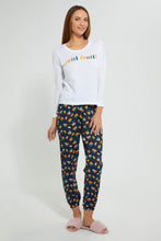 Load image into Gallery viewer, Redtag-White-Tutti-Fruity-Printed-Pyjama-Set-Pyjama-Sets-Women's-
