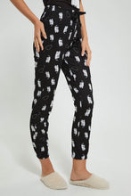 تنزيل الصورة على معرض الصور، Redtag-Black-Printed-Pyjama-Set-Pyjama-Sets-Women&#39;s-
