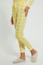 Load image into Gallery viewer, Redtag-Yellow-Allover-Printed-Pyjama-Set-Pyjama-Sets-Women&#39;s-
