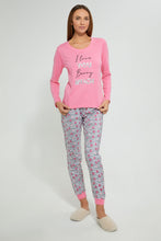 Load image into Gallery viewer, Redtag-Pink-Berry-Printed-Pyjama-Set-Pyjama-Sets-Women's-
