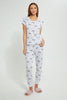 Redtag-Grey-Melange-Allover-Printed-Pyjama-Set-Pyjama-Sets-Women's-