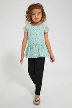 Load image into Gallery viewer, Redtag-Mint-Aop--Peplum-Blouse-Blouses-Girls-2 to 8 Years
