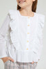 Redtag-White-Dobby-Textured-Blouse-Blouses-Girls-2 to 8 Years