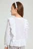 Redtag-White-Dobby-Textured-Blouse-Blouses-Girls-2 to 8 Years