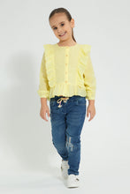 تنزيل الصورة على معرض الصور، Redtag-Pink-Dobby-Textured-Blouse-Blouses-Girls-2 to 8 Years
