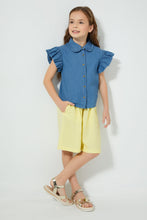 تنزيل الصورة على معرض الصور، Redtag-Denim-Frilled-Sleeve-Blouse-Colour:Denim,-Filter:Girls-(2-to-8-Yrs),-Girls-Blouses,-New-In,-New-In-GIR,-Non-Sale,-S22B,-Section:Kidswear-Girls-2 to 8 Years
