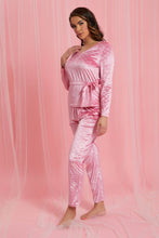 تنزيل الصورة على معرض الصور، Redtag-Pink-Plain-Velvet-Pyjama-Set-Pyjama-Sets-Women&#39;s-
