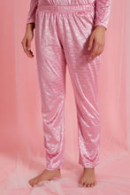 تنزيل الصورة على معرض الصور، Redtag-Pink-Plain-Velvet-Pyjama-Set-Pyjama-Sets-Women&#39;s-
