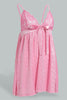 Redtag-Pink-Plain-Babydoll-With-Lace-Babydolls-Women's-