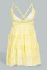 Redtag-Yellow-Plain-Tiered-Babydoll-With-Thongs-Babydolls-Women's-